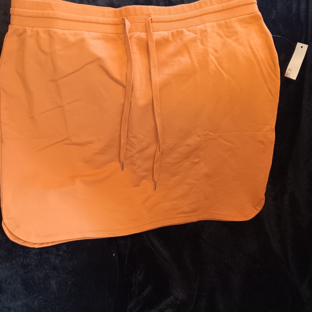 Daily Ritual Women's Vibrant Orange Mini Skirt